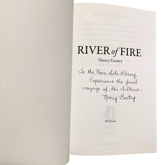 River of Fire Paperback Nancy Gentry Signed First Edition Sultana Historical - Picture 3 of 5